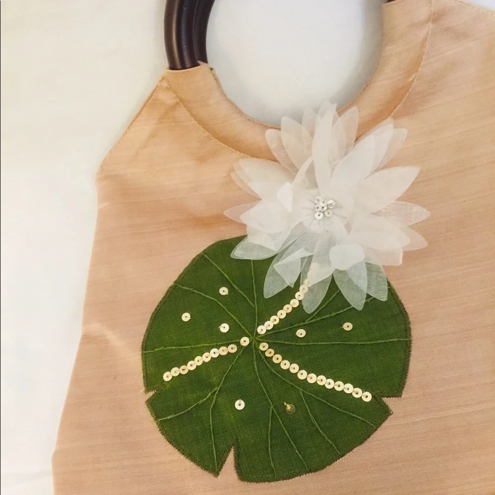 Fabric Lily Pad Handbag